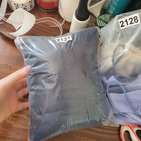 Madewell Cardigan Large Coziest Yarn Colorblock Gray Navy Long Open Office - Picture 8 of 8